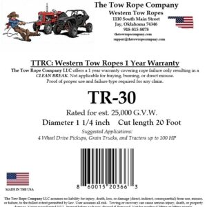 WESTERN TOW ROPE 30